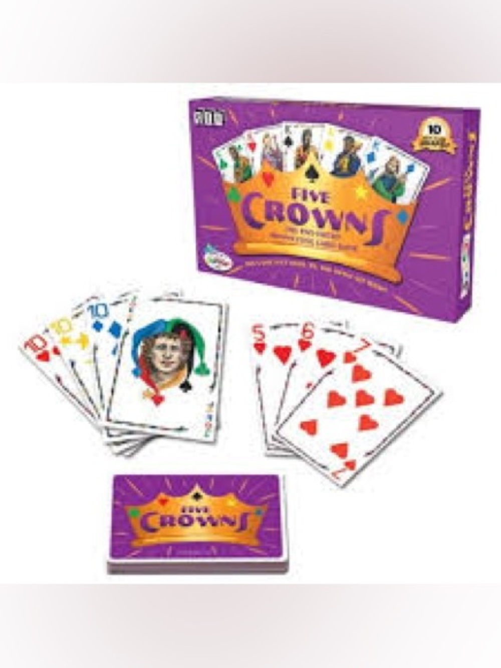 Five Crowns The 5 Suited Style Card Game That Is played W/An Extra Suit